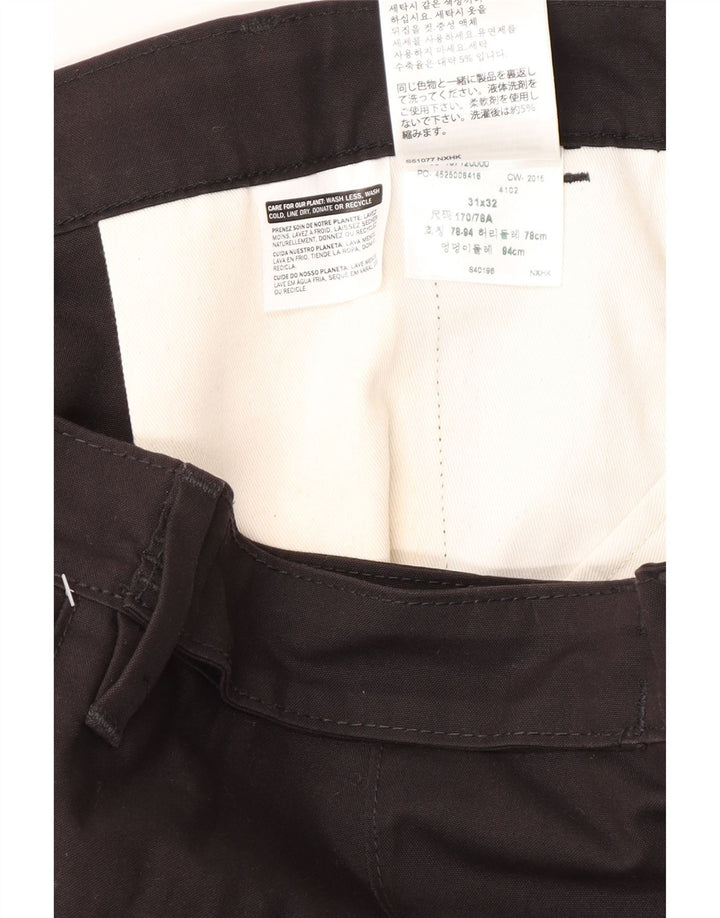 Levi's Pantalón chino ajustado para hombre W31 L32 Algodón negro