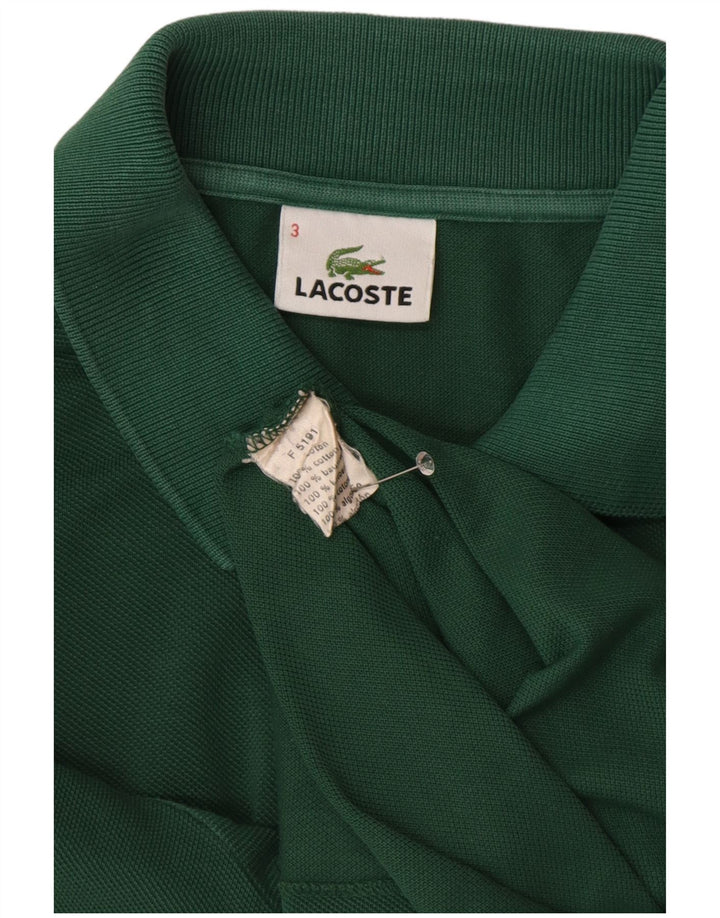 LACOSTE Polo para hombre talla 3 pequeño algodón verde