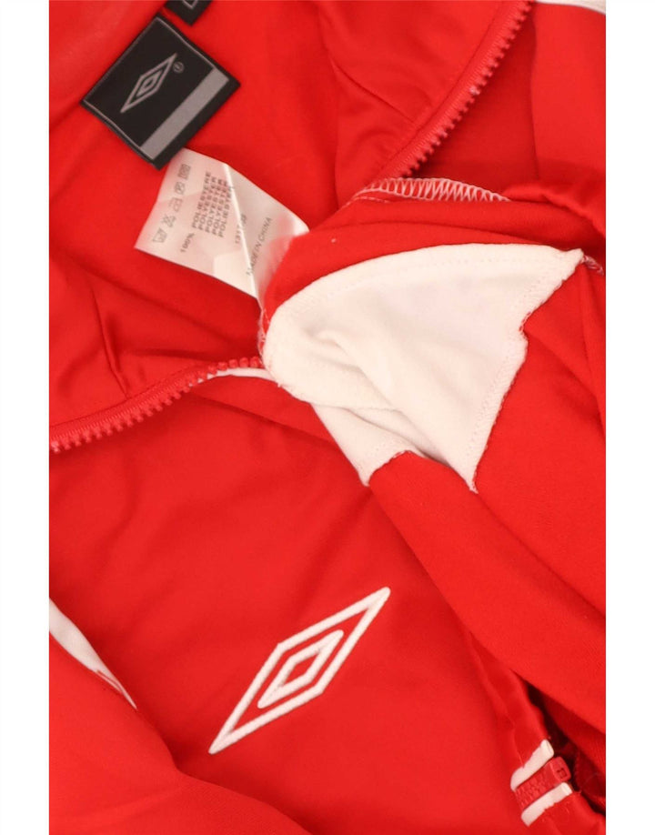 Umbro Hombre Chándal Top Chaqueta Grande Rojo Colorblock Poliéster