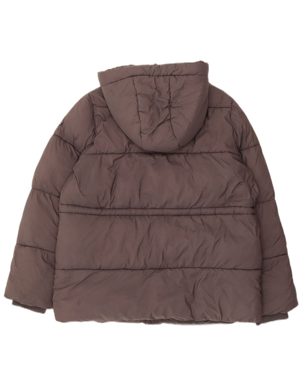 PEPE Jeans Chaqueta Acolchada Extragrande con Capucha para Mujer UK 10 Small Gris Poliéster