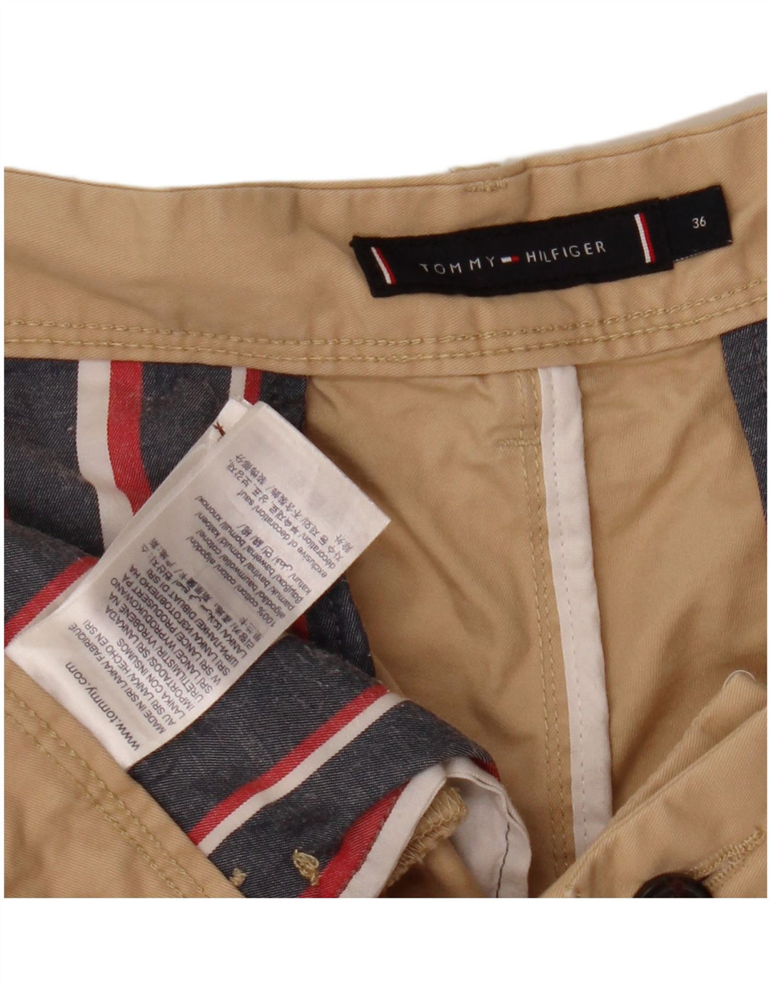 Tommy Hilfiger Pantalones cortos cargo para hombre W36 Algodón beige grande
