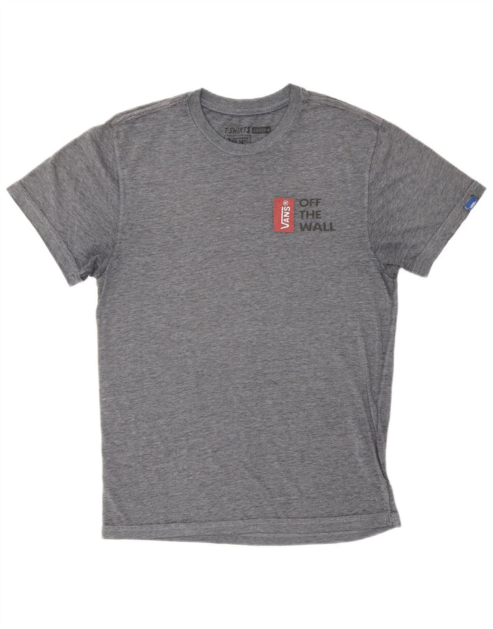 VANS Camiseta gráfica de ajuste personalizado para hombre Top pequeño de algodón moteado gris