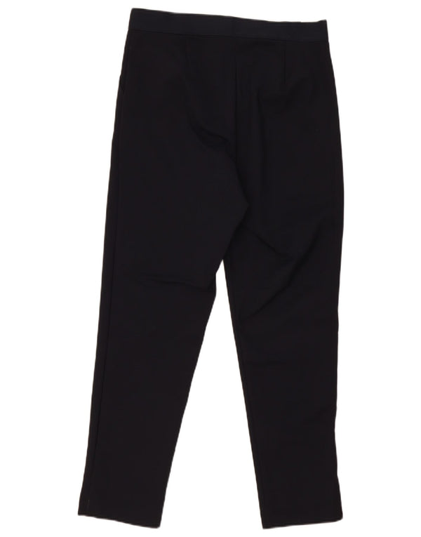 Marks & Spencer Pantalones casuales de cintura alta para mujer UK 12 Medium W30 L27 Azul marino