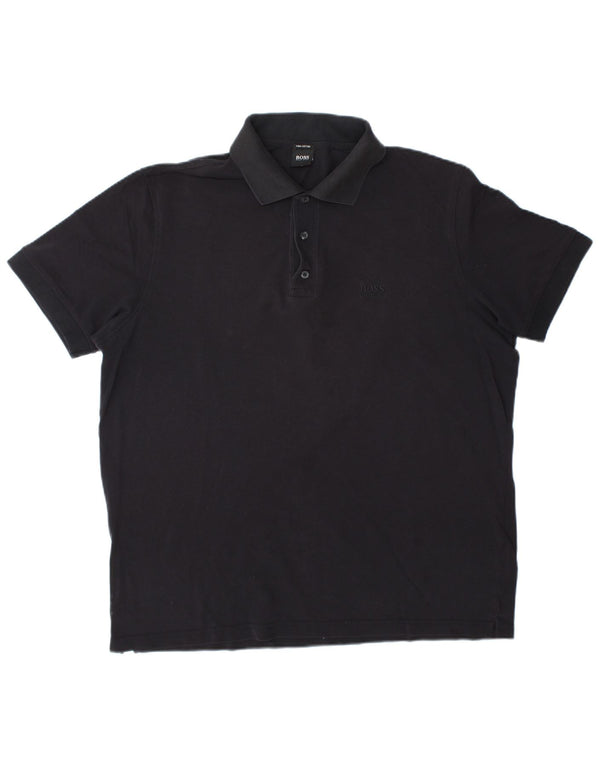 Polo Hugo Boss Hombre XL Algodón Negro