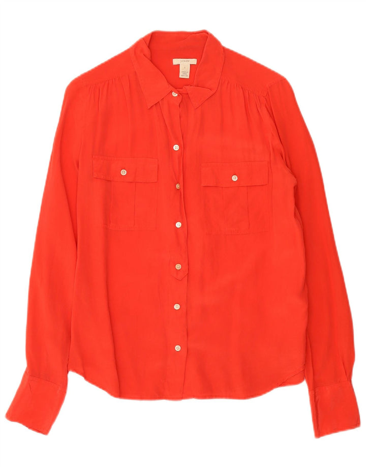 J. Crew Camisa para mujer US 6 Mediana Seda Roja