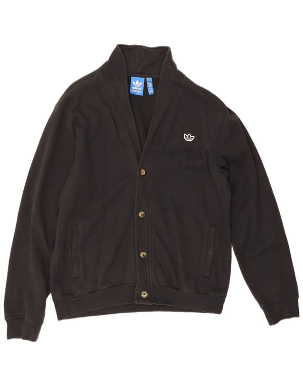 Adidas - Chaqueta de chándal para hombre, talla grande, algodón negro