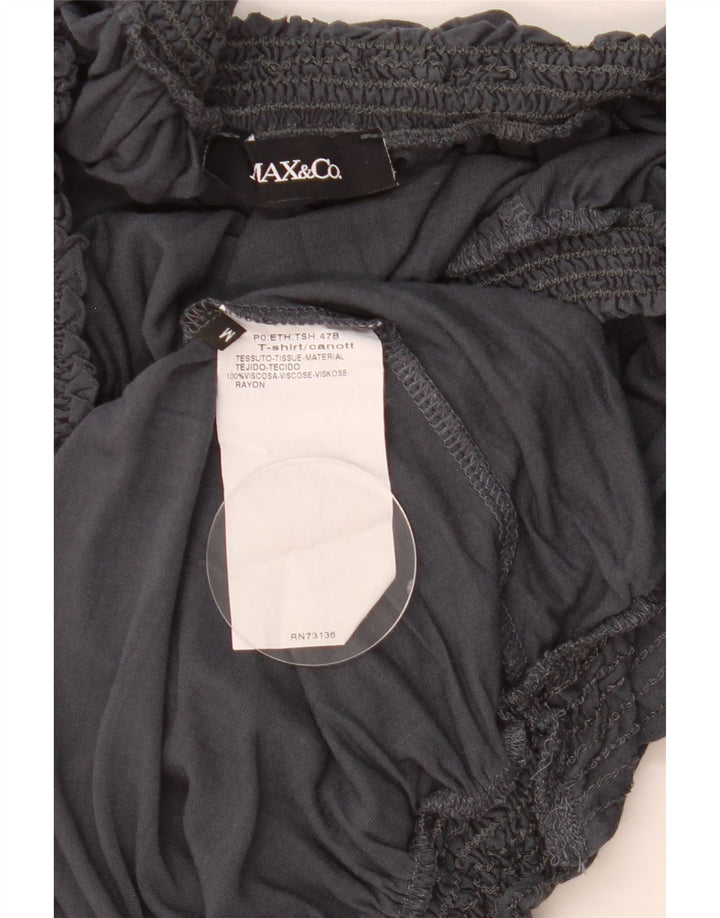 Max & Co. Blusa para mujer Top UK 42 Viscosa gris medio
