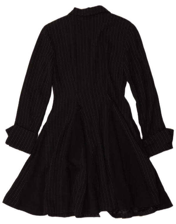 Bellissima Vestido camisero de manga larga para mujer IT 48 XS Negro a rayas