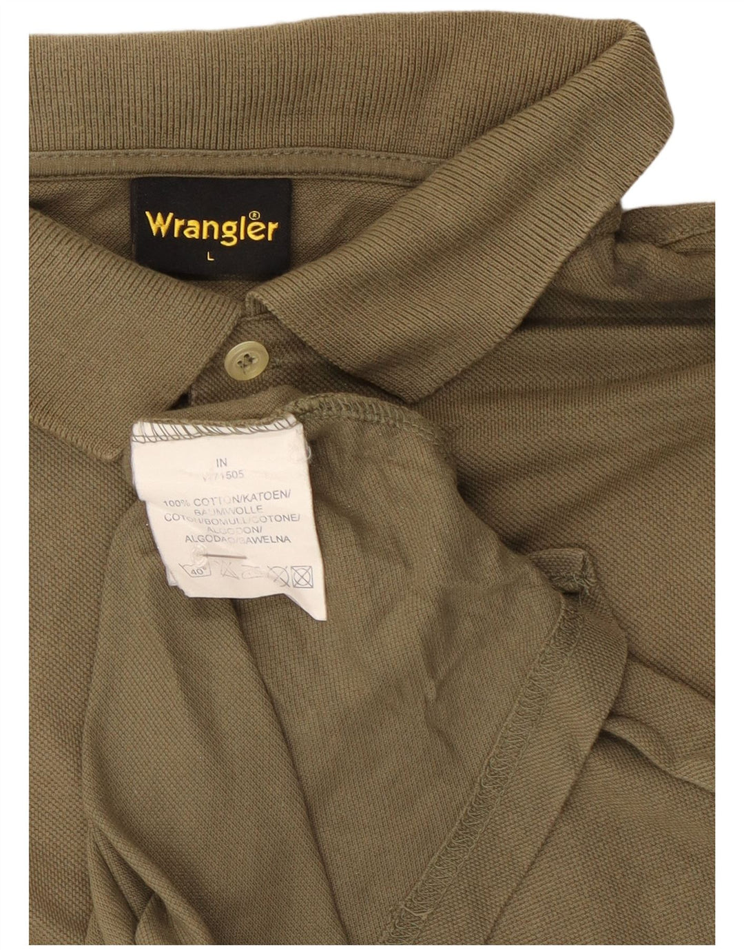 Wrangler Polo para hombre de algodón caqui grande