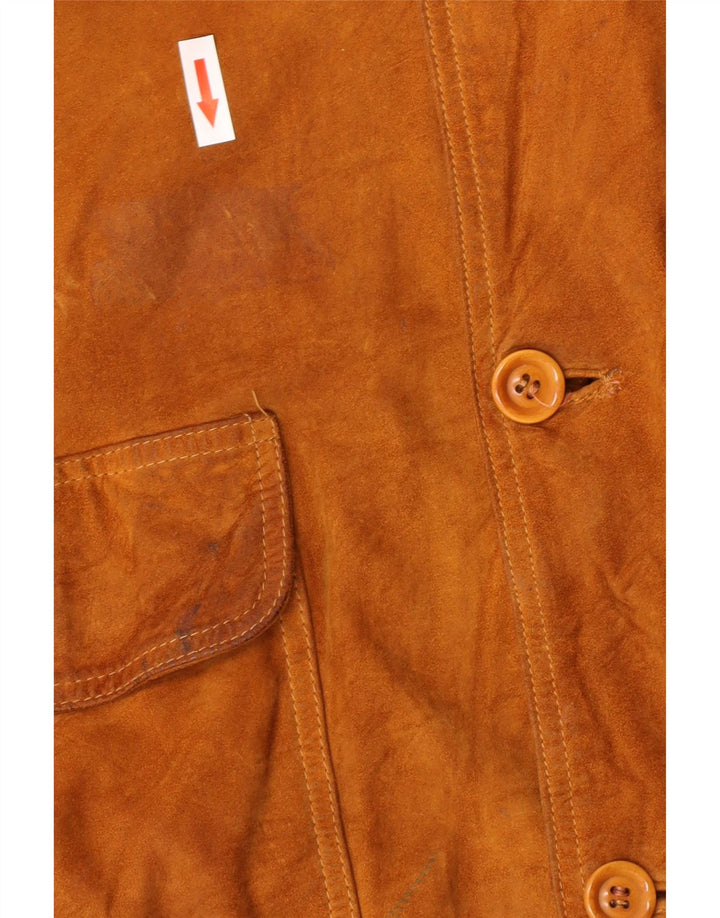 Harry&Moore Chaqueta Bomber de Ante para Hombre EU 56 3XL Cuero Beige