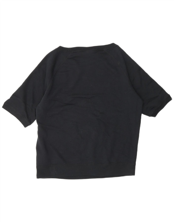 NIKE - Sudadera de manga corta para mujer, talla 40, talla grande, algodón negro