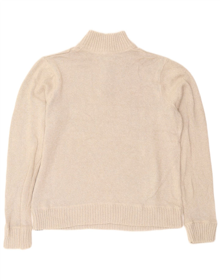 Eddie Bauer - Jersey con cuello y cremallera para hombre, talla grande, algodón beige