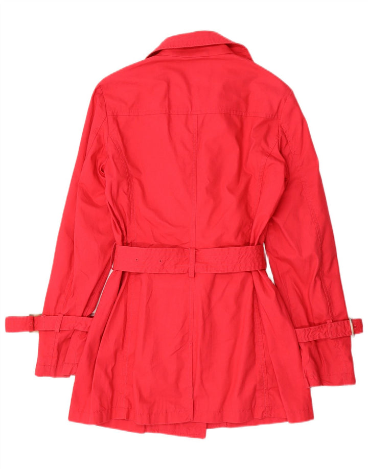 BENETTON Gabardina Mujer IT 40 Small Rojo Algodón