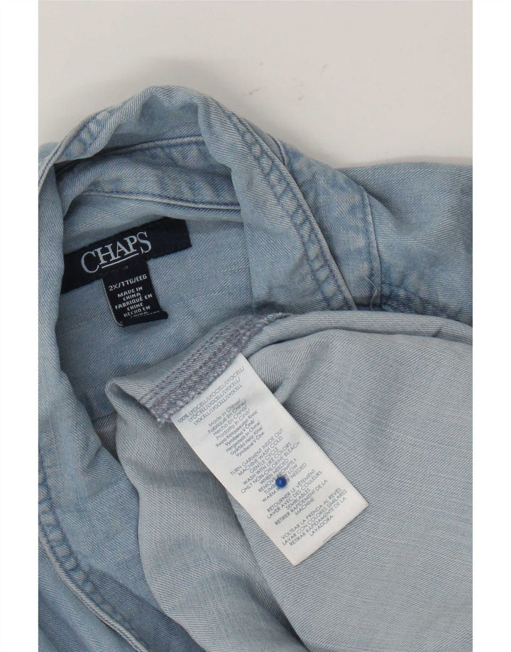 Chaps Camisa vaquera para mujer UK 20 2XL Azul Lyocell