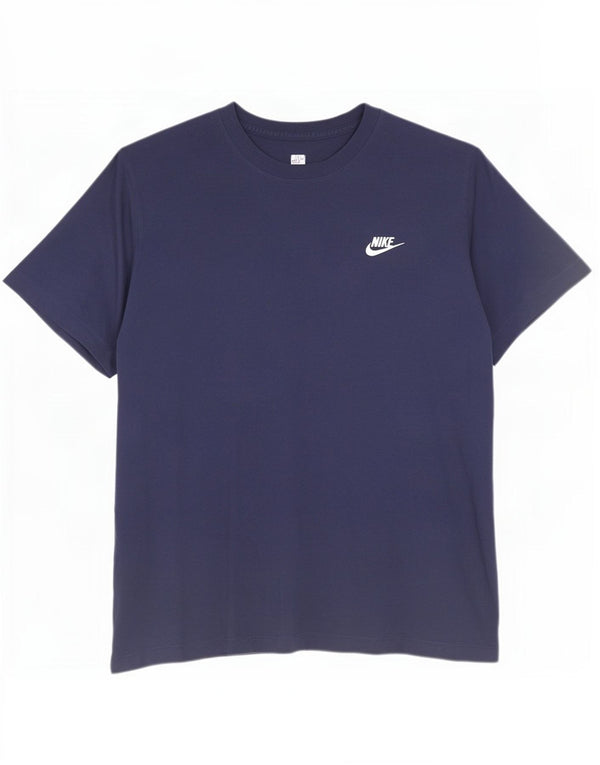Camiseta Nike Hombre Top XL Azul Marino Algodón