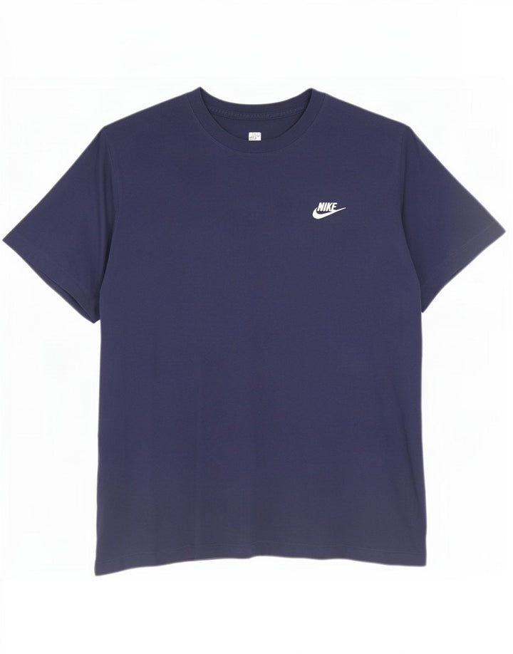 Camiseta Nike Hombre Top XL Azul Marino Algodón