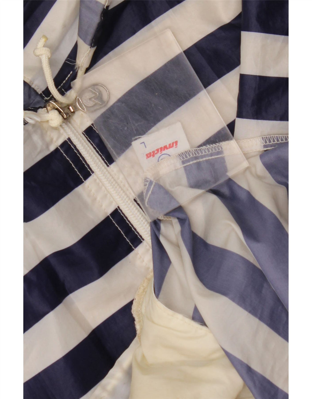 INVICTA Chaqueta impermeable con capucha para hombre UK 40 Large Poliéster a rayas azul marino