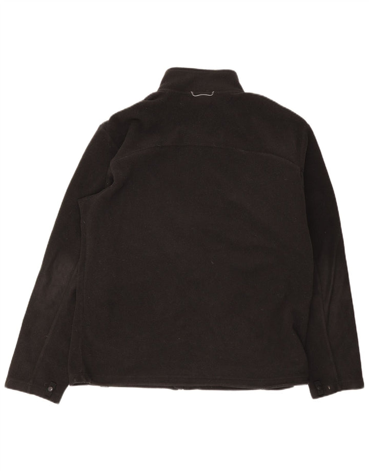 The North Face Chaqueta polar con forro para hombre, talla 40, poliéster negro grande