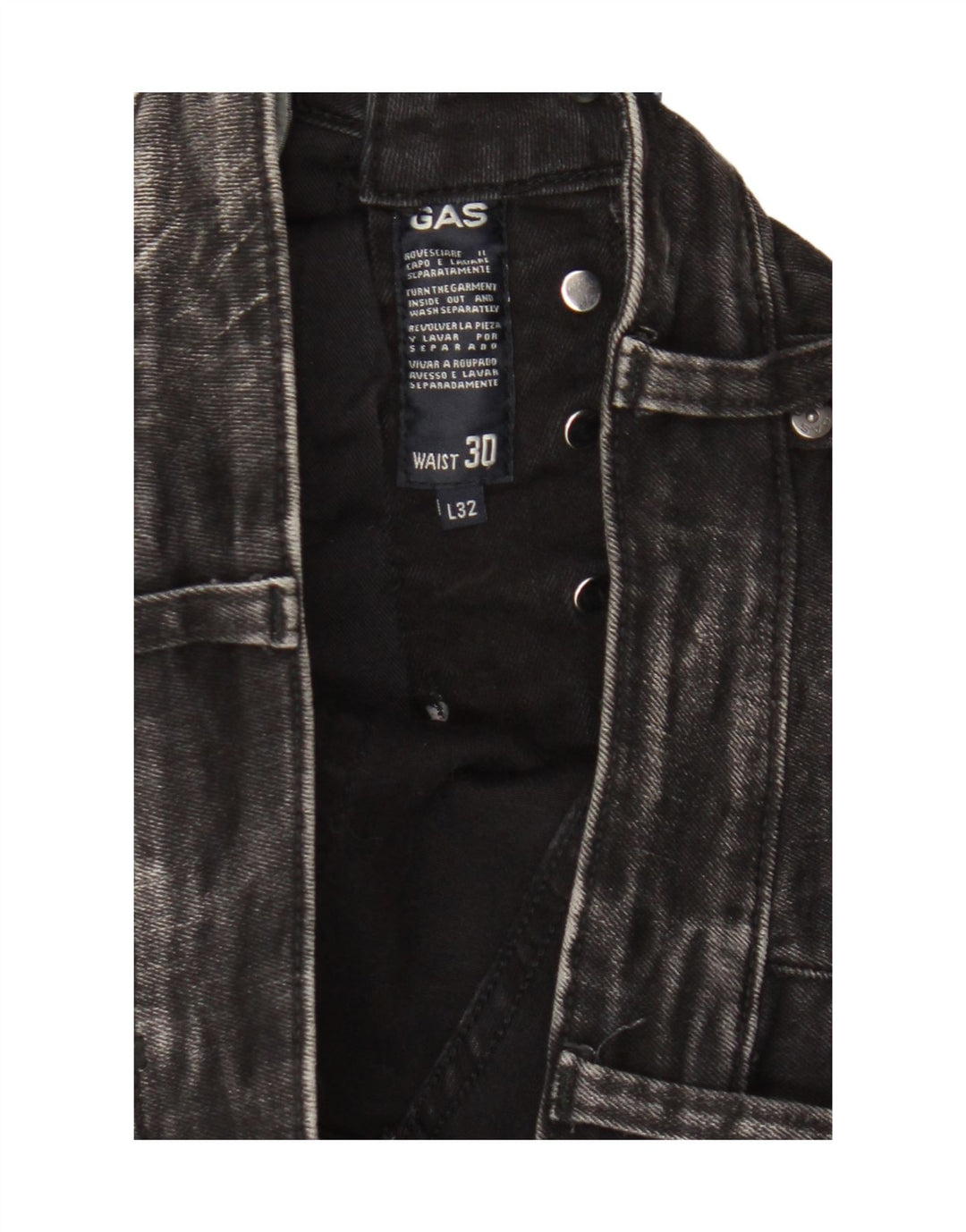 Vaqueros pitillo para hombre Gas W30 L32 Gris