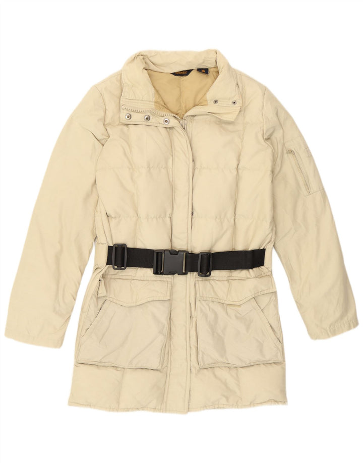 Woolrich Chaqueta acolchada holgada para mujer UK 6 XS Poliamida beige