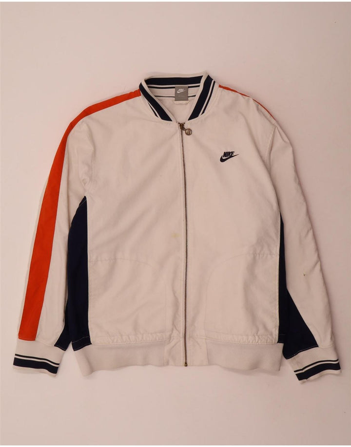 Nike - Chaqueta de chándal para hombre, talla 45/47, color blanco, poliéster