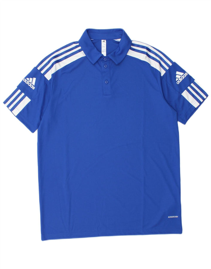 Adidas Hombre Aeroready Graphic Polo Polo Azul Medio Poliéster