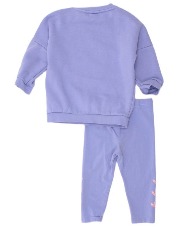 Adidas Chándal completo gráfico para bebé niña 9-12 meses Algodón morado