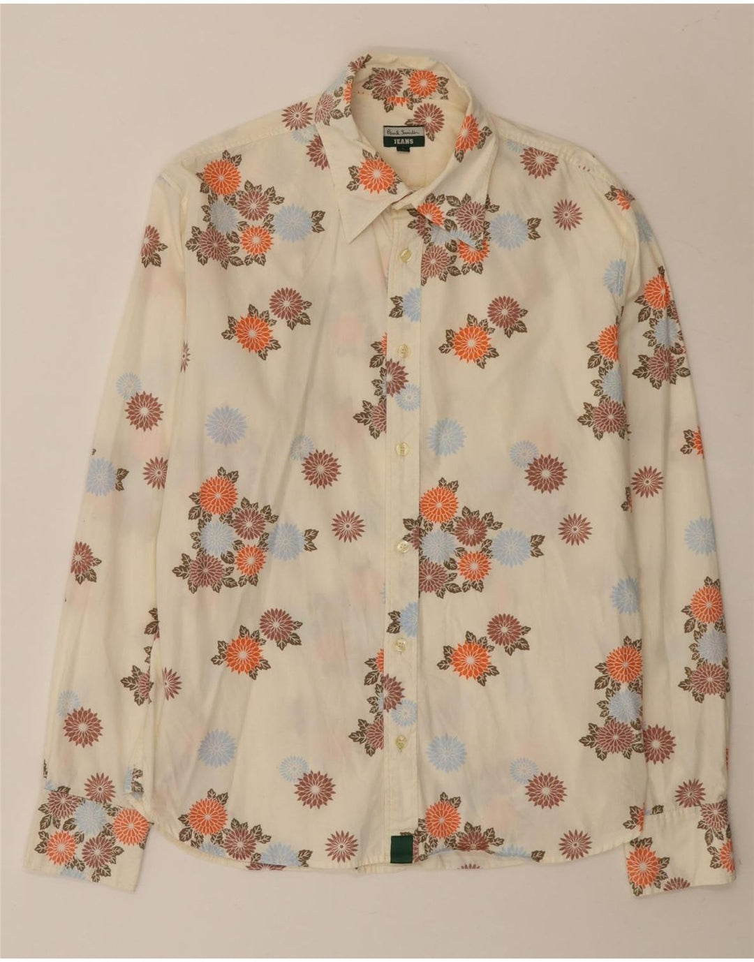 Camisa Paul Smith para hombre grande de algodón floral blanco roto