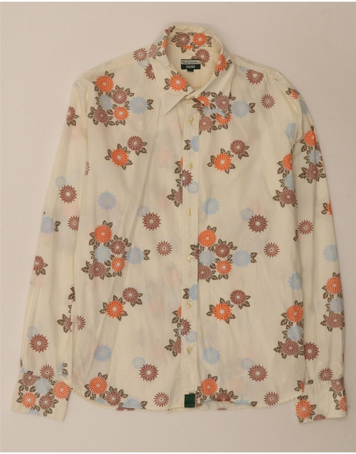 Camisa Paul Smith para hombre grande de algodón floral blanco roto