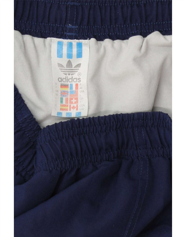 Adidas - Pantalones cortos deportivos para hombre, talla grande, poliéster, color azul marino