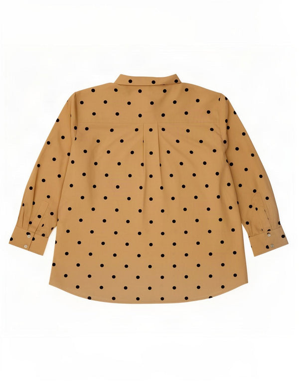 Marks & Spencer Blusa para mujer UK 22 3XL Beige Lunares