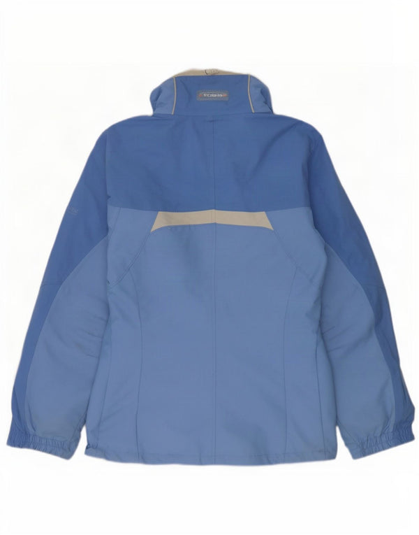 Columbia Chaqueta impermeable Interchange para mujer UK 46 Large Azul Colorblock Nylon