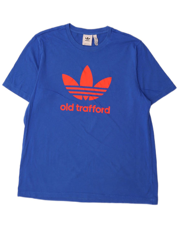 Adidas Hombre Manchester United Graphic Camiseta Top XL Algodón Azul