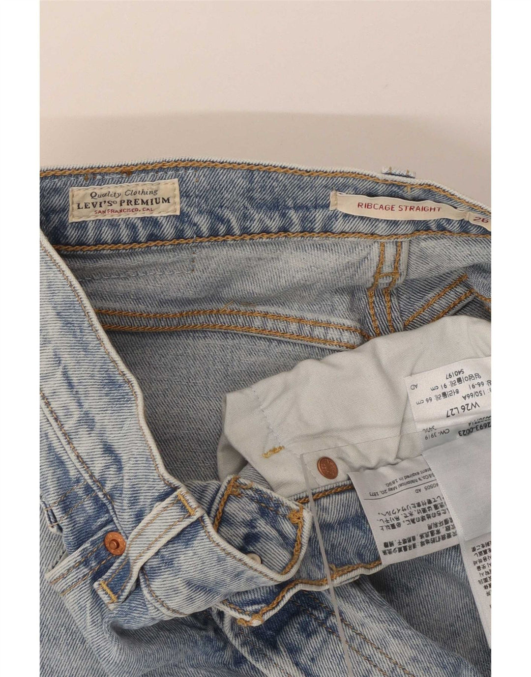 Vaqueros rectos Levi's Ribcage para mujer W26 L27 Azul