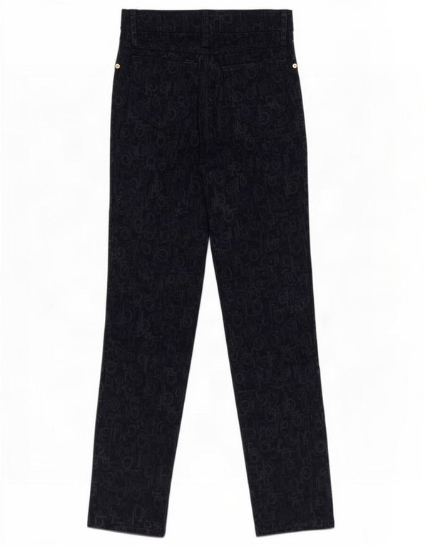 Roccobarocco Pantalones casuales gráficos para mujer IT 40 Small W26 L29 Azul marino
