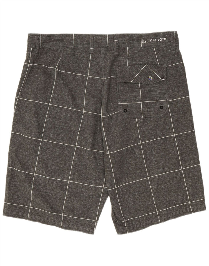 Hurley Shorts Chinos Para Hombre W34 Grande Gris Geométrico