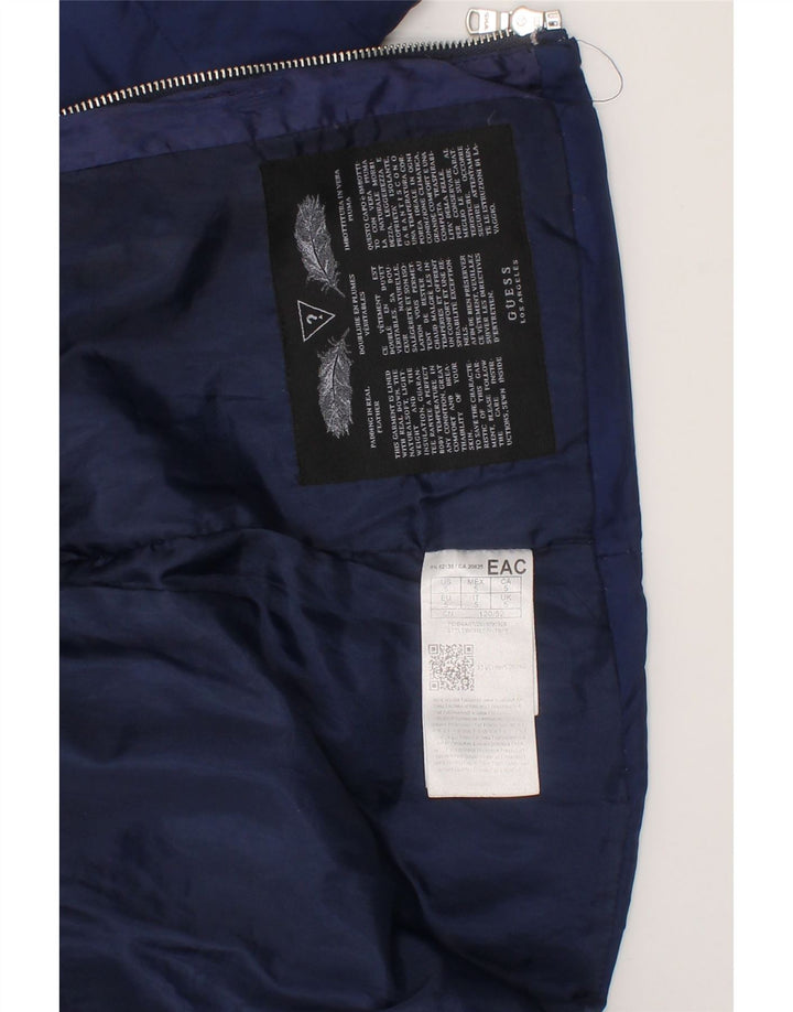 GUESS Girls Hooded Padded Jacket 4-5 Years Navy Blue Vintage Guess and Second-Hand Guess from Messina Hembry 