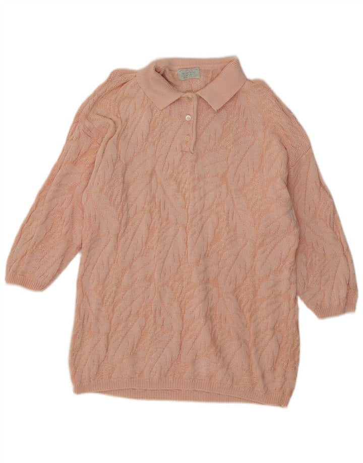 Benetton Jersey De Cuello Alto Con Estampado Abstracto IT 48 XL Rosa