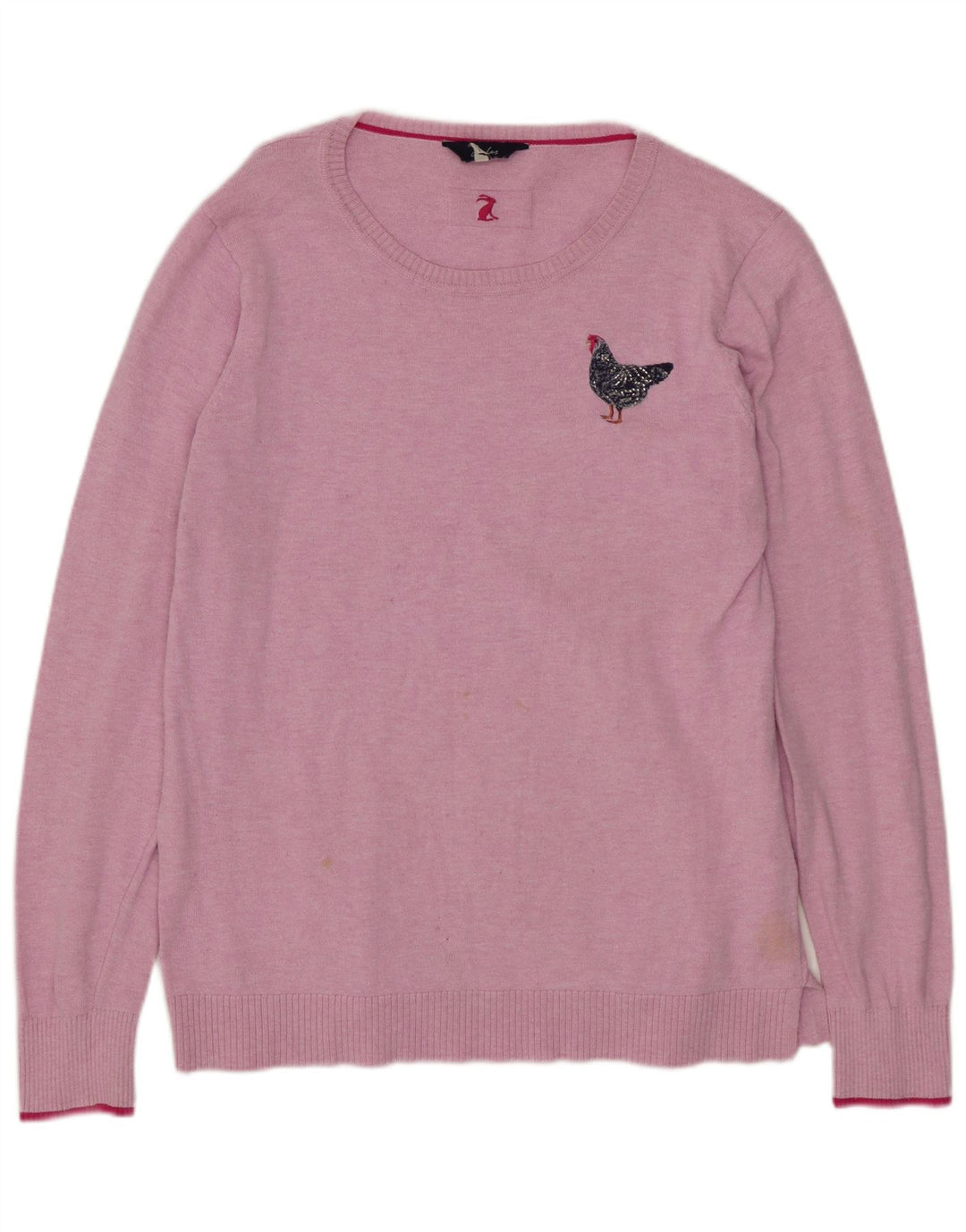Jersey Joules para mujer con cuello barco, talla 40, algodón rosa medio