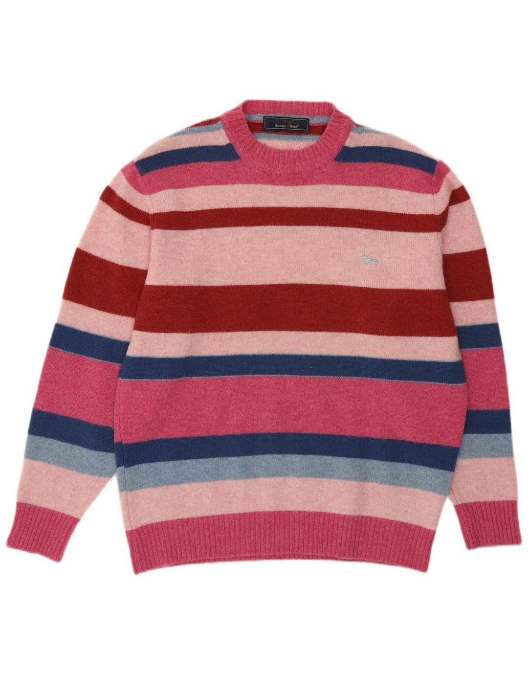 Harmont & Blaine Jersey De Cuello Redondo Para Hombre Jersey De Rayas Medianas Multicolor