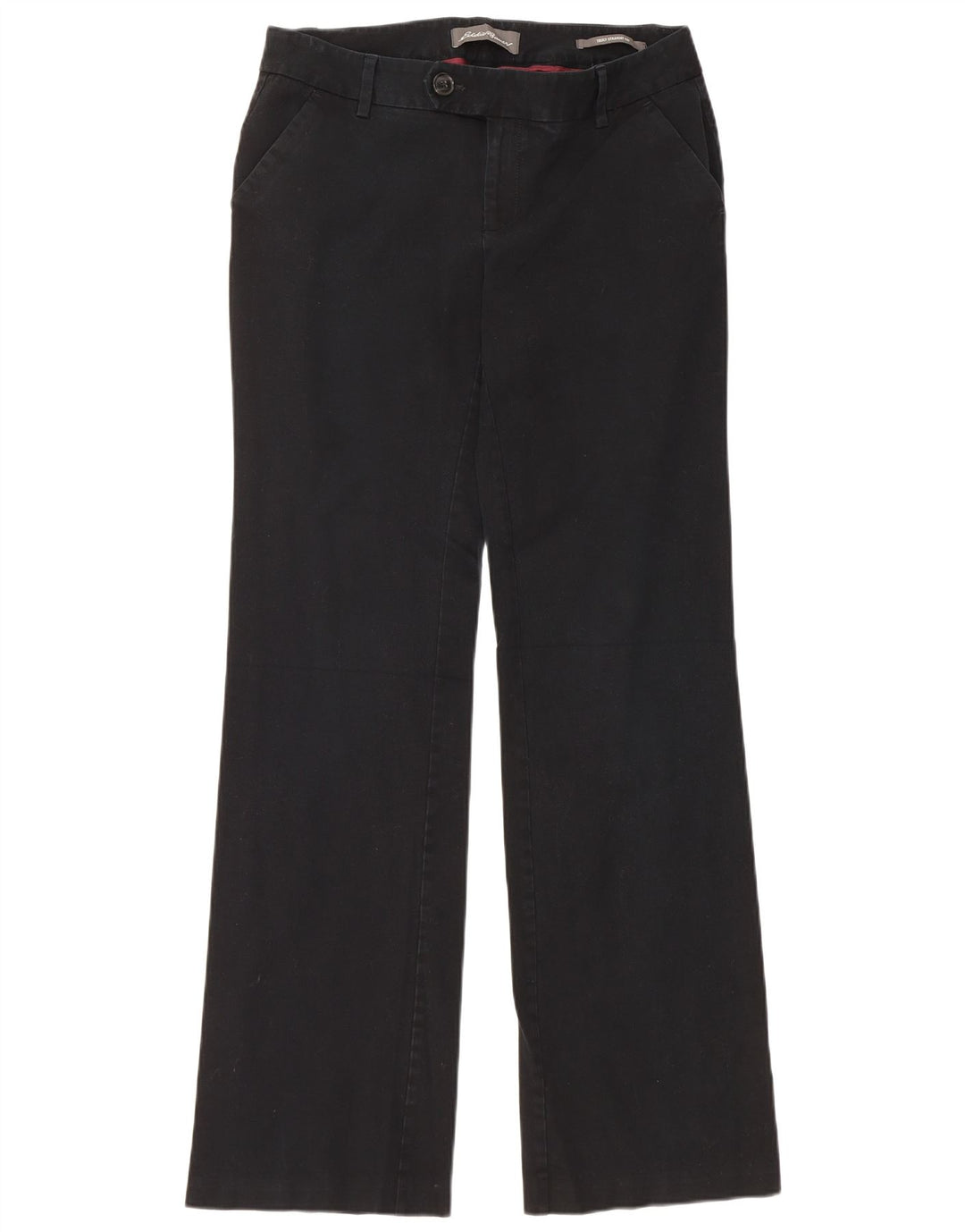 EDDIE BAUER Pantalones rectos para mujer US 8 Medium W32 L33 Algodón negro