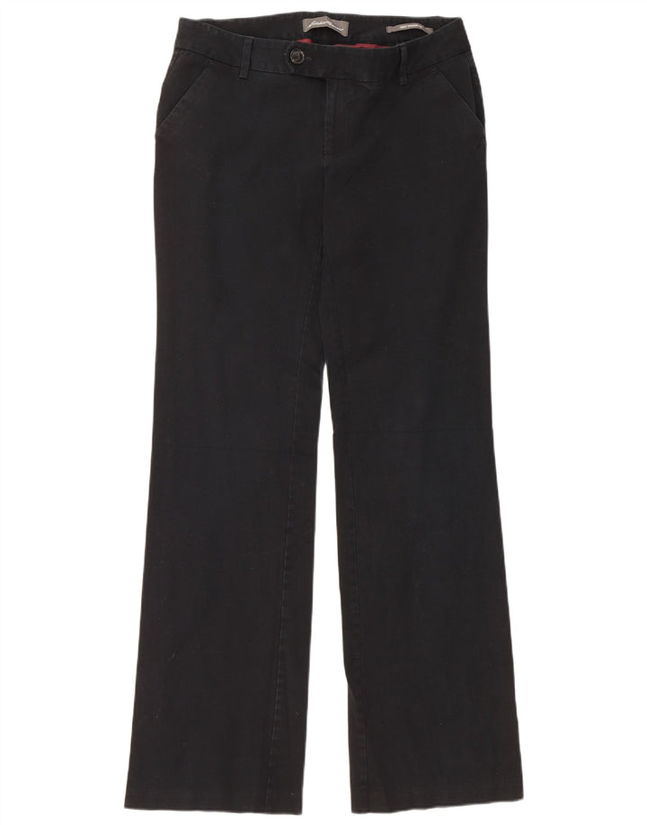 EDDIE BAUER Pantalones rectos para mujer US 8 Medium W32 L33 Algodón negro