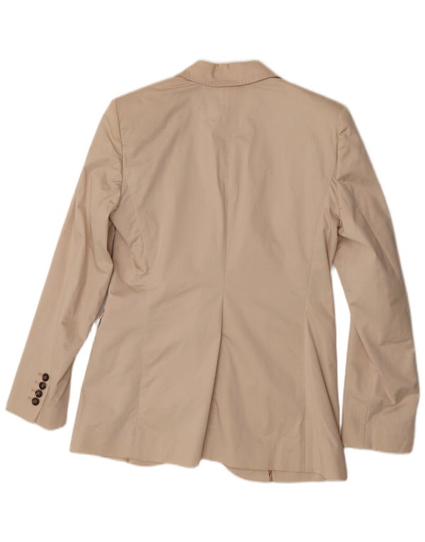Dolce & Gabbana Chaqueta tipo blazer de 2 botones para mujer IT 46 Large Beige Classic