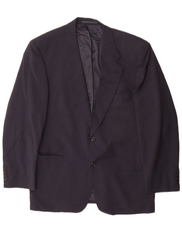 Hugo Boss Chaqueta tipo blazer de 2 botones para hombre EU 52 XL Lana virgen azul marino
