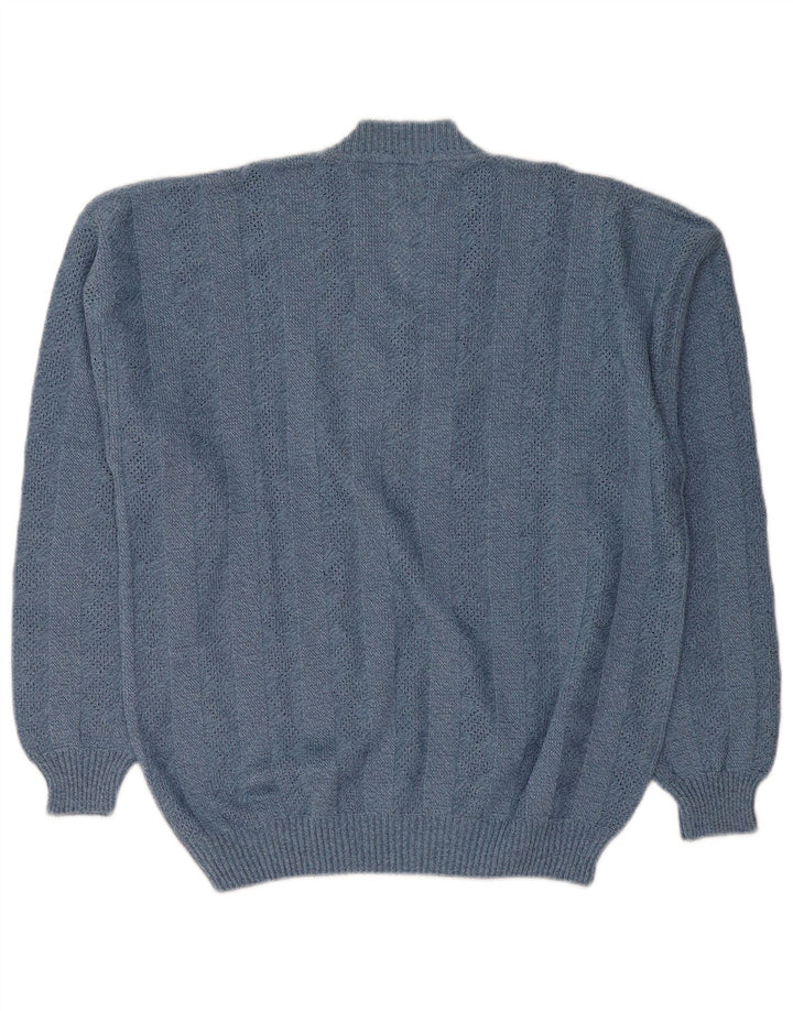 Lasa Jersey con Cuello en V para Mujer IT 46/48 Large Blue Argyle/Diamond