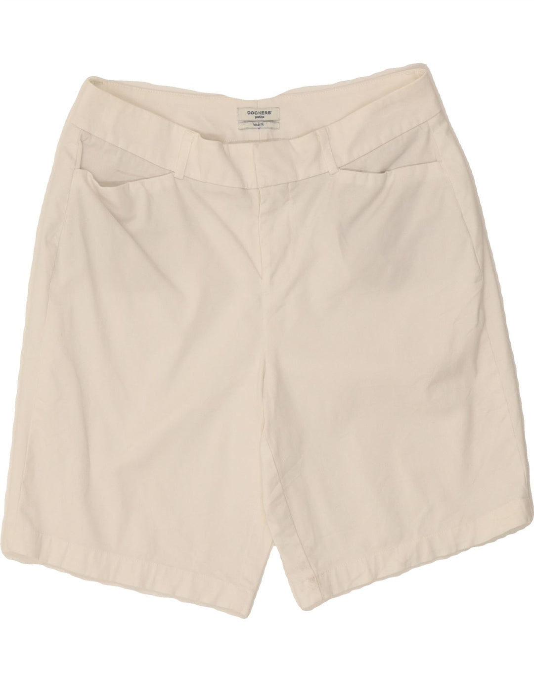 DOCKERS Womens Petite Casual Shorts US 8 Medium W30  White Cotton Vintage Dockers and Second-Hand Dockers from Messina Hembry 