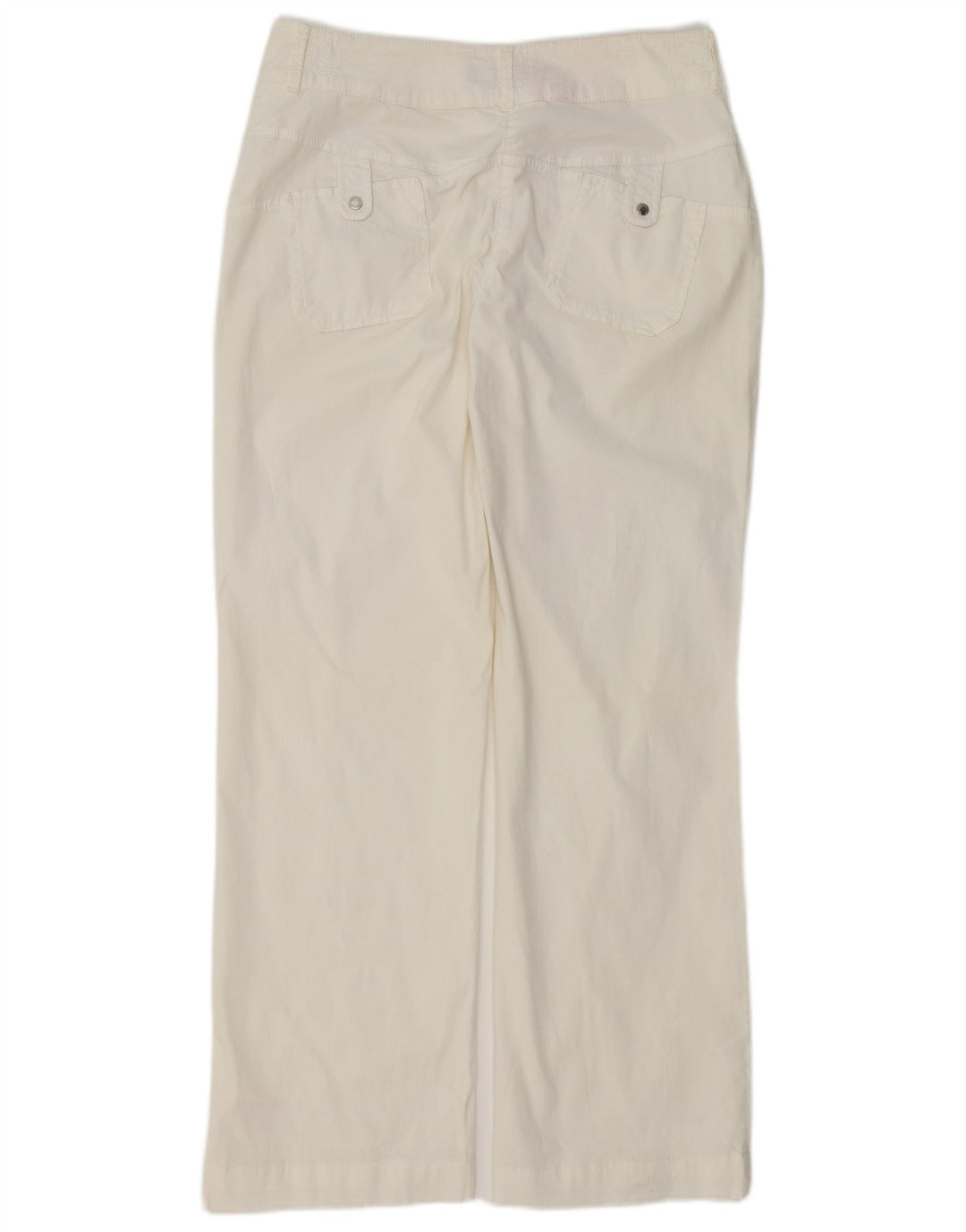 TRUSSARDI Pantalones informales rectos para mujer IT 46 Large W30 L32 Blanco