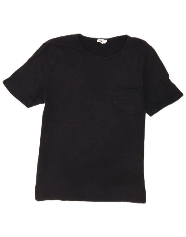 Camiseta Reiss para hombre Top grande de algodón moteado negro