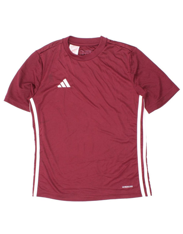 Adidas Boys Aeroready Camiseta Top 11-12 Años Burdeos Poliéster