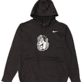 NIKE Sudadera con capucha Dri Fit Graphic para hombre, talla grande, poliéster negro